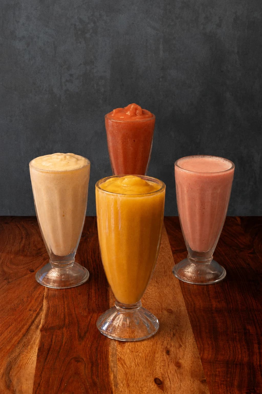 Selección de smoothies de frutas